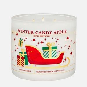 Winter Candy Apple 3 Wick Candle NEW BATH AND BODY WORKS